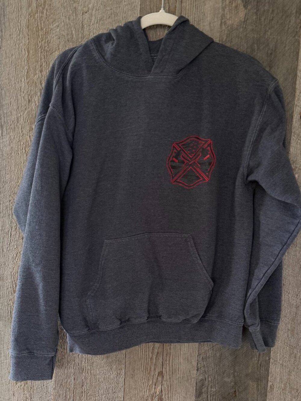 Fire Rescue Hoodie Dark Gray Size Medium